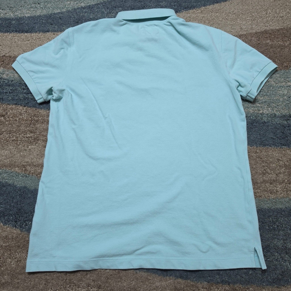 Armani Collezioni Polo Shirt Mens L Blue Short Sleeve Designer - Picture 3 of 9